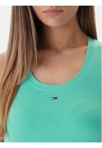 Tommy Jeans Top Essential DW0DW20673 Zielony Regular Fit. Kolor: zielony. Materiał: bawełna #5