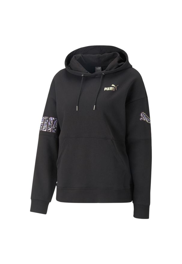 Bluza Z Kapturem Puma Power Nova Shine Colorblock. Typ kołnierza: kaptur. Kolor: czarny