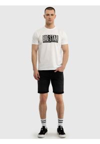 Big-Star - Koszulka męska z logo BIG STAR biała Cieszbiros 100. Okazja: na co dzień. Kolor: biały. Materiał: bawełna. Wzór: nadruk. Styl: casual, elegancki #1