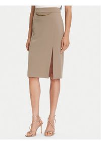 Marciano Guess Spódnica midi 5YGD07 7357A Beżowy Regular Fit. Kolor: beżowy. Materiał: syntetyk #1