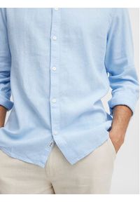 !SOLID - Solid Koszula 21107646 Błękitny Regular Fit. Kolor: niebieski. Materiał: len #5