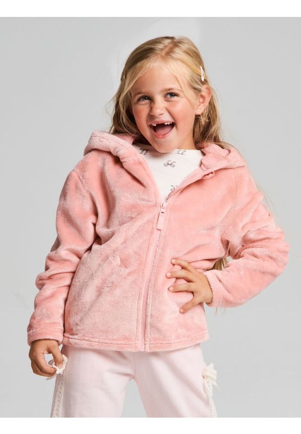Sinsay - Puszysta bluza z elementami 3D - różowy. Kolekcja: plus size. Kolor: różowy