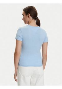 Tommy Jeans T-Shirt DW0DW18398 Niebieski jasny Slim Fit. Kolor: niebieski. Materiał: bawełna #4