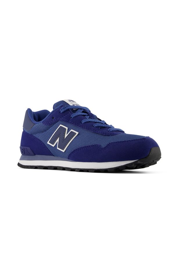 Buty dziecięce New Balance G5155VO – granatowe. Okazja: na co dzień, na uczelnię. Kolor: niebieski. Materiał: syntetyk, materiał. Szerokość cholewki: normalna