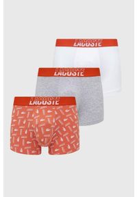 Lacoste bokserki 3-pack męskie kolor pomarańczowy. Kolor: pomarańczowy #1