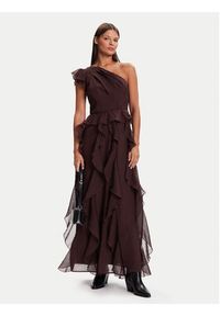Vero Moda Sukienka koktajlowa Sabrina 10343819 Brązowy Regular Fit. Kolor: brązowy. Materiał: syntetyk. Styl: wizytowy #5