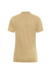 Damska koszulka polo Jako Pro Casual. Typ kołnierza: polo. Kolor: beżowy. Materiał: materiał. Sport: piłka nożna #2
