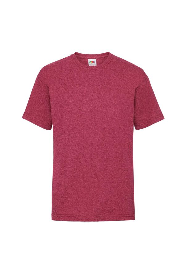 FRUIT OF THE LOOM - Koszulka Dziecięca Valueweight Polycotton T-shirt. Kolor: czerwony. Sport: turystyka piesza
