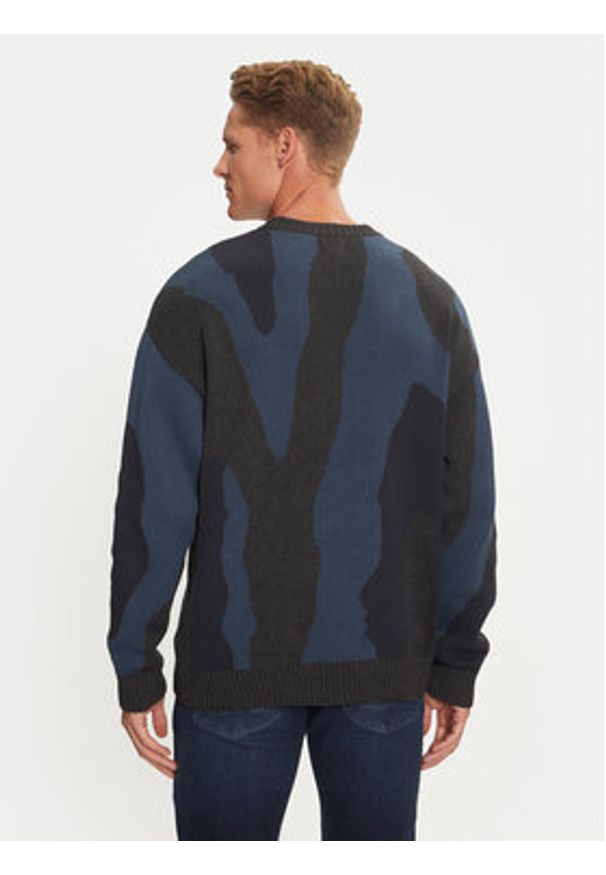 Mustang Sweter Elwood 1015473 Granatowy Regular Fit. Kolor: niebieski. Materiał: bawełna, syntetyk