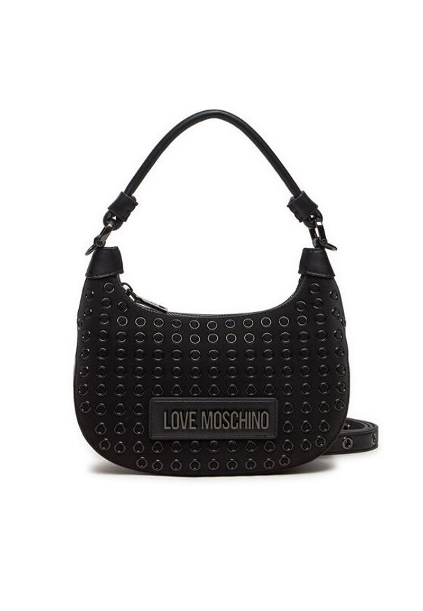 Love Moschino - LOVE MOSCHINO Torebka JC4058PP1LLH100B Czarny. Kolor: czarny. Materiał: skórzane