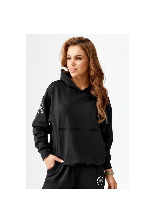 ROUGH RADICAL - Bluza sportowa dresowa dla kobiet Rough Radical Pery Hoodie. Kolor: czarny. Materiał: dresówka. Sport: fitness