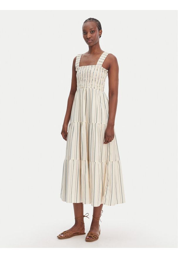 Seafolly Sukienka letnia Faithfull 55649-DR Beżowy Regular Fit. Kolor: beżowy. Materiał: wiskoza. Sezon: lato