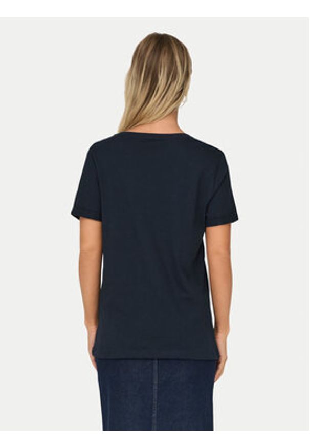 only - ONLY T-Shirt Kita 15244714 Granatowy Regular Fit. Kolor: niebieski. Materiał: bawełna