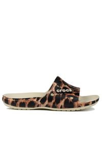 Klapki damskie Crocs CLASSIC CROCS ANIMAL. Kolor: czarny, brązowy, wielokolorowy, beżowy. Styl: sportowy