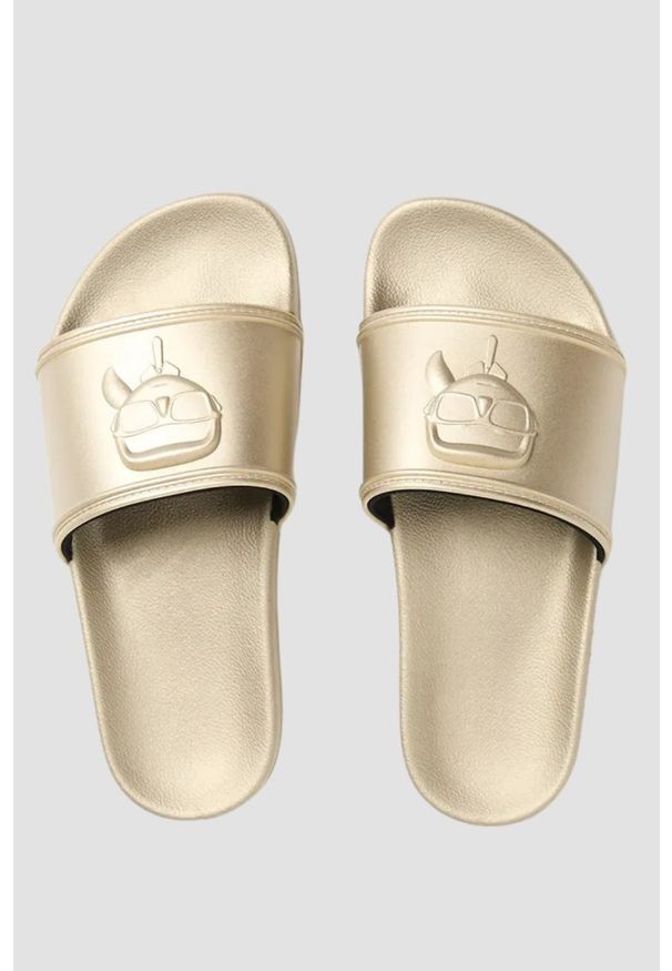 Karl Lagerfeld - KARL LAGERFELD Złote klapki damskie KONDO 2.0 Karl NFT Relief, Rozmiar 37. Kolor: złoty