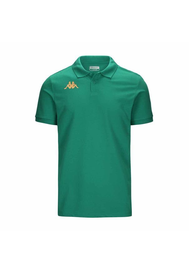 Polo Kappa Gastio. Typ kołnierza: polo. Kolor: zielony. Styl: sportowy