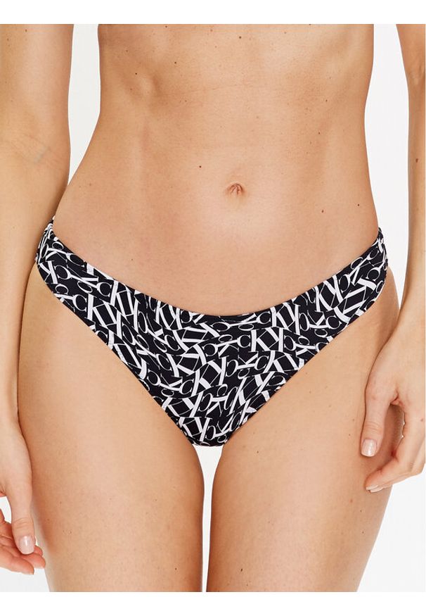 Calvin Klein Swimwear Dół od bikini KW0KW02083 Czarny. Kolor: czarny. Materiał: syntetyk