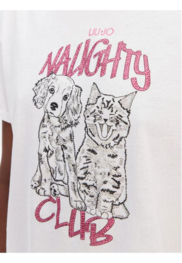 Liu Jo T-Shirt WA6132 JS923 Biały Regular Fit. Kolor: biały. Materiał: bawełna