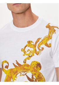 Versace Jeans Couture T-Shirt 76GAH6SW Biały Regular Fit. Kolor: biały. Materiał: bawełna #4