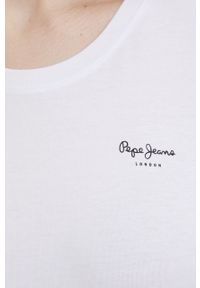 Pepe Jeans t-shirt BELLROSE N damski kolor biały. Okazja: na co dzień. Kolor: biały. Wzór: nadruk. Styl: casual #5
