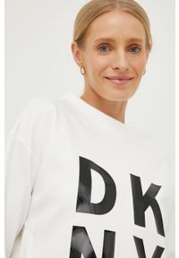 DKNY - Dkny bluza damska kolor biały. Kolor: biały. Wzór: nadruk #6