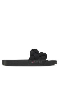 Tommy Jeans Klapki Tjw Braided Slide EN0EN02764 Czarny. Kolor: czarny. Materiał: materiał #1