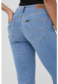 Lee jeansy MARION STRAIGHT MID CHARLY damskie medium waist. Kolor: niebieski