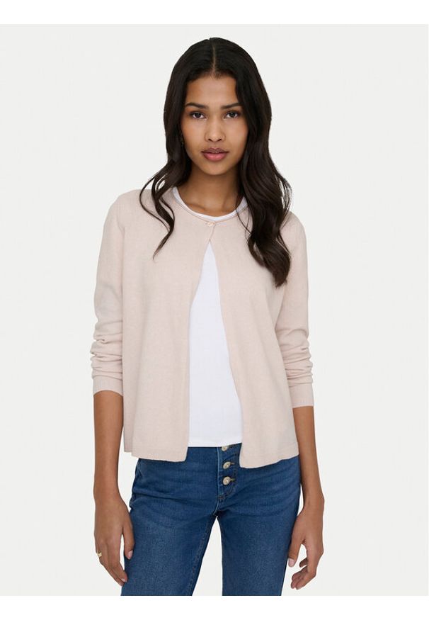 only - ONLY Kardigan Loyal 15371151 Beżowy Regular Fit. Kolor: beżowy. Materiał: syntetyk