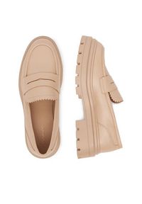 DeeZee Loafersy 58682-8 Beżowy. Kolor: beżowy. Materiał: skóra