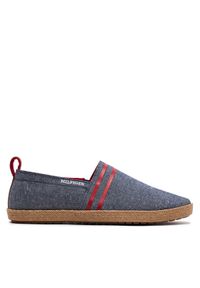 TOMMY HILFIGER - Tommy Hilfiger Espadryle Hilfiger Espadrille C Chambray FM0FM04982 Granatowy. Kolor: niebieski