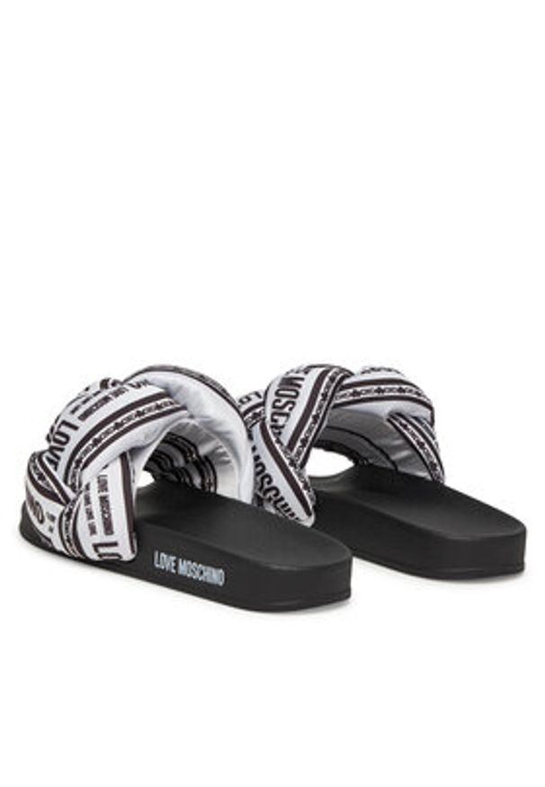 Love Moschino - LOVE MOSCHINO Klapki JA28312G0MIW310A Biały. Kolor: biały. Materiał: materiał