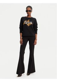 Versace Jeans Couture Bluza 79HAIE06 CF00E Czarny Regular Fit. Typ kołnierza: kołnierzyk włoski. Kolor: czarny. Materiał: bawełna