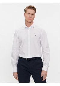 TOMMY HILFIGER - Tommy Hilfiger Koszula MW0MW34018 Biały Regular Fit. Kolor: biały. Materiał: bawełna #1