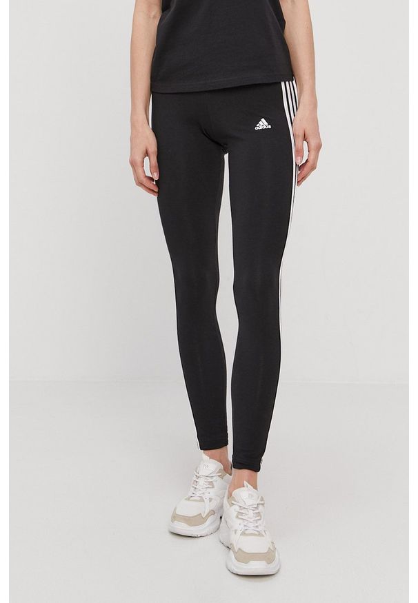 Adidas - adidas - Legginsy. Kolor: czarny. Materiał: dzianina