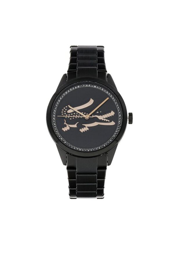 Lacoste Zegarek Ladycroc 2001192 Czarny. Kolor: czarny