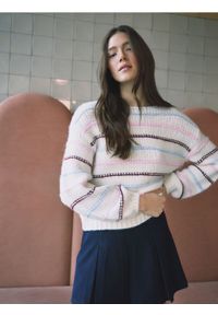 Reserved - Spódnico-szorty z dodatkiem wiskozy - granatowy. Kolor: niebieski. Materiał: wiskoza #1