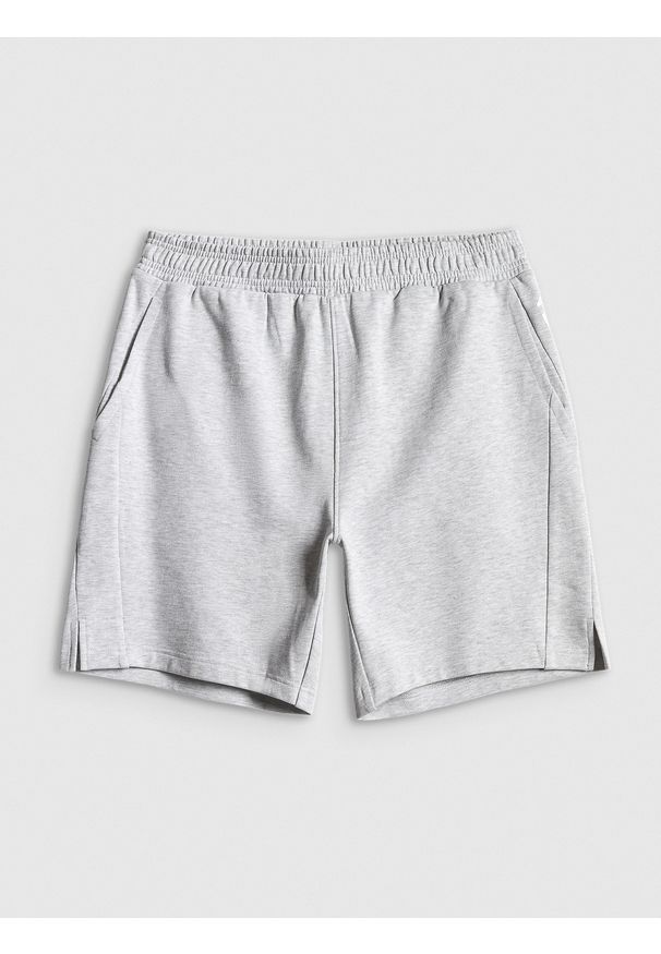 4f - 4F Spodenki dresowe męskie - szare M. Kolor: szary. Materiał: dresówka. Sezon: lato