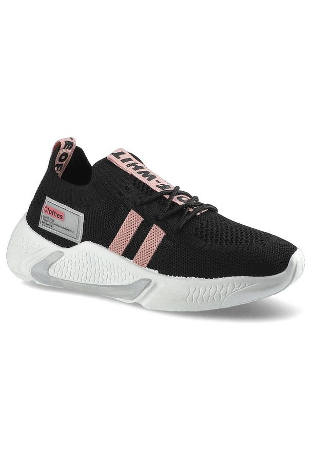 Czarne Sneakersy Damskie Artiker Sportowe Półbuty. Okazja: na co dzień. Kolor: czarny. Materiał: dzianina. Szerokość cholewki: normalna