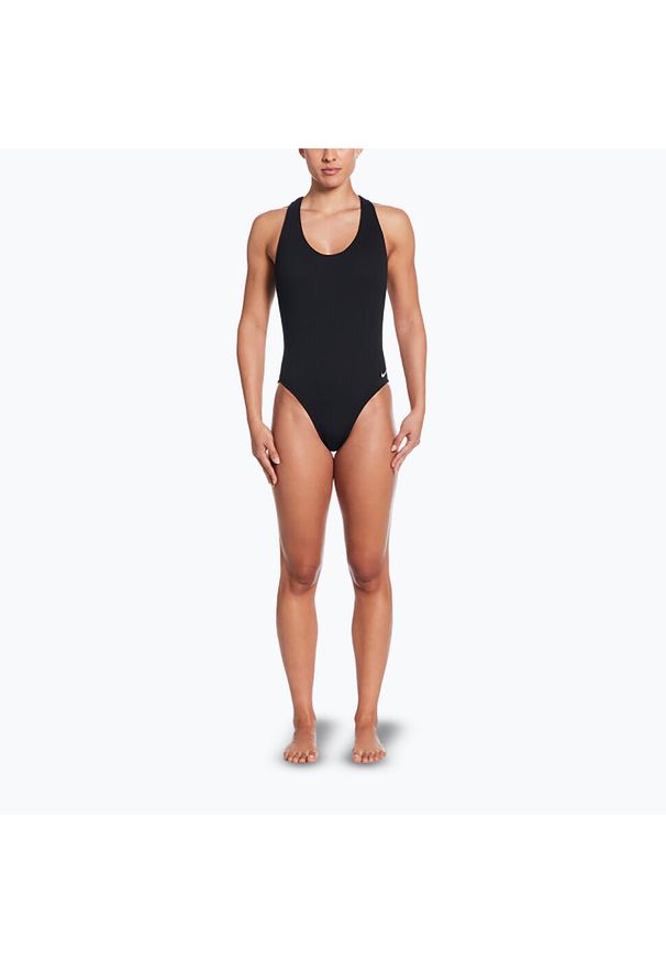Strój pływacki jednoczęściowy damski Nike Elevated Essential Crossback. Kolor: czarny