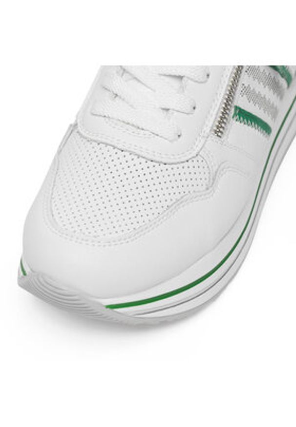 Remonte Sneakersy D1318-82 Biały. Kolor: biały. Materiał: skóra