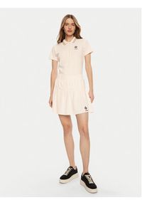 Guess Spódnica mini V5RD00 KCOK1 Kremowy Regular Fit. Kolor: kremowy. Materiał: bawełna #2