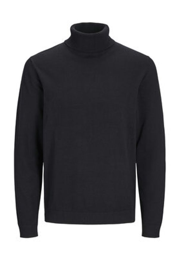 Jack & Jones - Jack&Jones Golf Basic 12287649 Czarny Regular Fit. Typ kołnierza: golf. Kolor: czarny. Materiał: bawełna