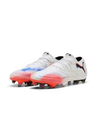 Puma - Buty piłkarskie unisex FUTURE 8 ULTIMATE FG Low PUMA White Black Glowing Red. Kolor: czerwony, biały, wielokolorowy, czarny. Sport: piłka nożna
