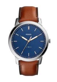 Fossil - Zegarek FS5304. Kolor: niebieski. Materiał: skóra, materiał