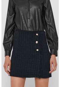 Pennyblack Spódnica kolor czarny mini rozkloszowana. Kolor: czarny. Materiał: tkanina. Wzór: gładki #1