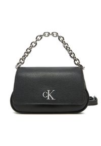 Calvin Klein Jeans Torebka Minimal Monogram Shoulder Bag20 LV04K3134G Czarny. Kolor: czarny. Materiał: skórzane