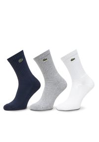 Zestaw 3 par wysokich skarpet unisex Lacoste. Wzór: kolorowy
