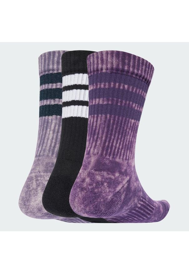 Adidas - Skarpety Stonewash Crew 3 Pairs. Kolor: fioletowy, wielokolorowy, czarny. Materiał: materiał. Sport: fitness