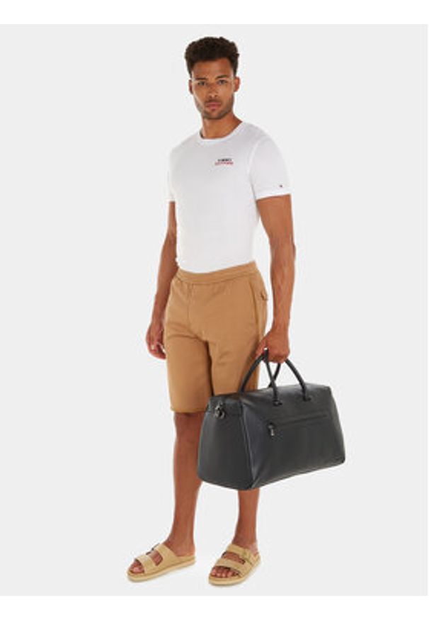 TOMMY HILFIGER - Tommy Hilfiger Torba weekendowa Th Modern Pu Duffle AM0AM12233 Czarny. Kolor: czarny. Materiał: skóra