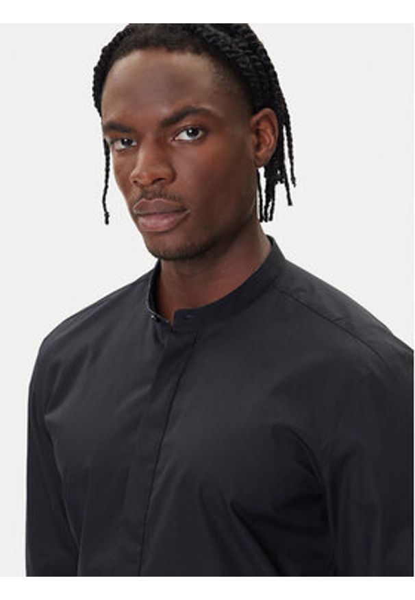 Hugo - HUGO Koszula Kaleb 50551253 Czarny Slim Fit. Kolor: czarny. Materiał: bawełna